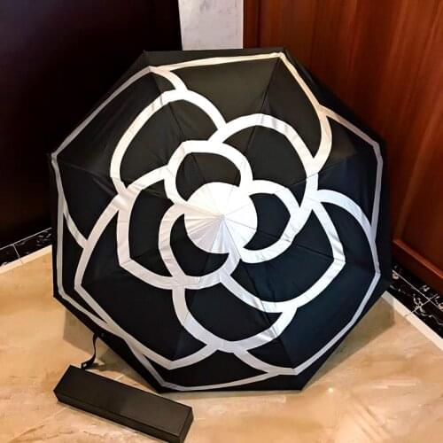 Luxury brand automatic High-quality anti-UV sunshade umbrella rain women parasol umbrella designer summer umbrella