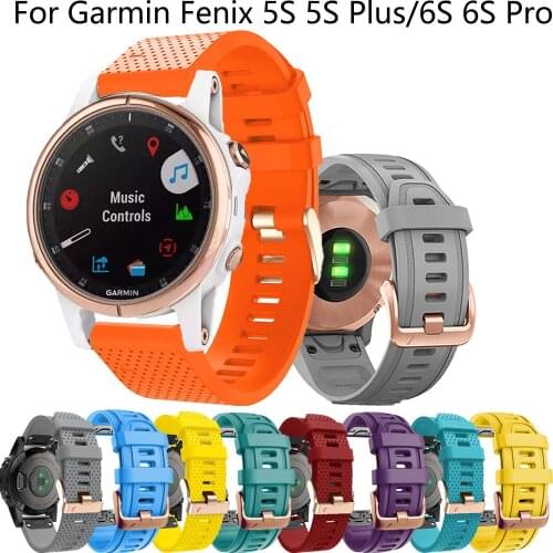 Sport Silicone Watch Band Wrist strap for Garmin Fenix 6S Pro 5S Plus 20mm EasyFit Quick Release wristband Replacement parts