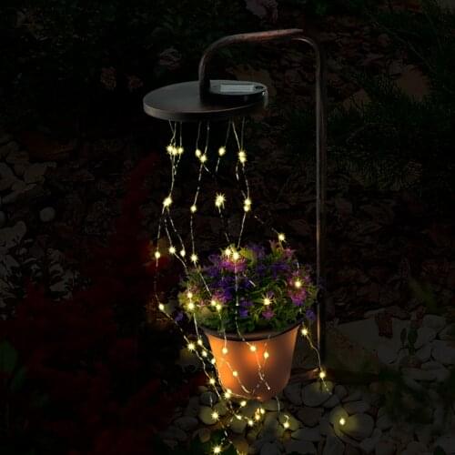 LED Watering Can Light Height 80CM Ring Diameter 20CM Wrought Iron Outdoor Art Decor Garden Solar Lights
