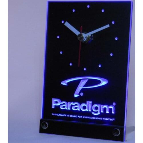 Tnc0432 Paradigm Speakers Home Theater Table Desk 3D LED Clock