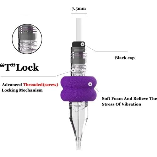 POPU Omni Threaded (Screw) Lock Tattoo Cartridge Needles for Permanent Makuep Microblading Eyebrow Eyeliner Lips 20 Pcs/Box