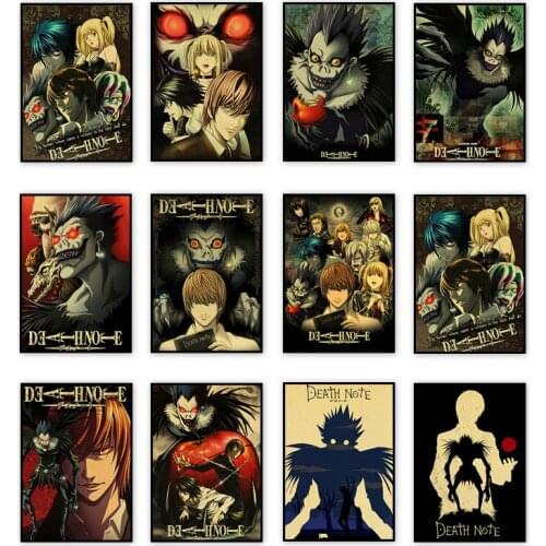 Japanese Animation DEATH NOTE Classic Anime Posters And Prints Canvas Painting HD Cartoon Wall Art Pictures Bar Home Decoration