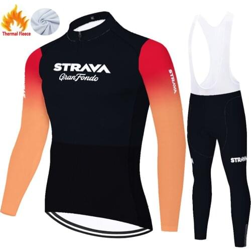 Strava Winter Thermal Fleece Jersey Macacao Ropa Masculino Roupa Clothing Maillot Hombre Ciclismo Cycling Equipment Cycling