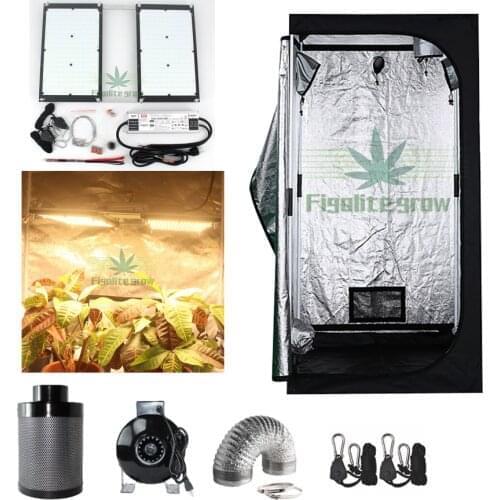 100*100*200cm Grow tent Kit Indoor System with LED grow light