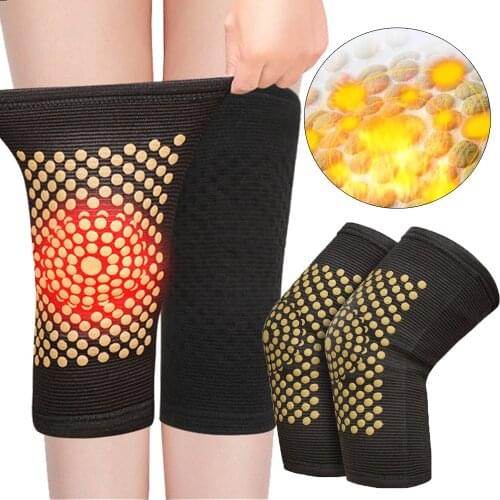 2pcs Self Heating Support Knee Pads Knee Brace Warm For Arthritis Joint Pain Relief And Injury Recovery Belt Knee Massager Foot