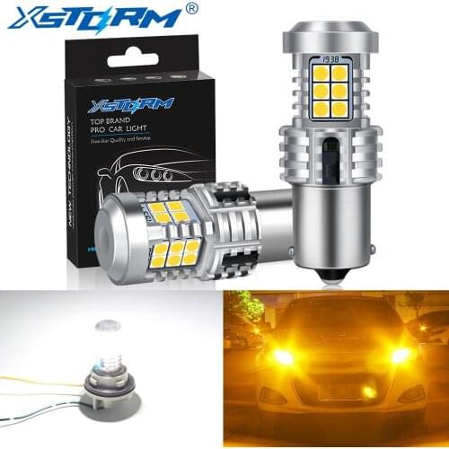 2Pcs 1156 BA15S P21W LED Canbus BAU15S PY21W Led Bulb No Hyper Flash Car Turn Signal Light Accessories 12V Auto Lamp White Amber
