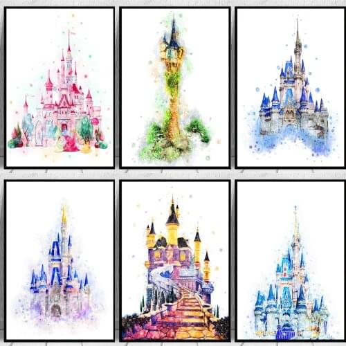 5D DIY Full Square/Round Diamond Painting Disney Sleeping Beauty Magic Castle Diamond Embroidery Picture Mosaic Home Decoration