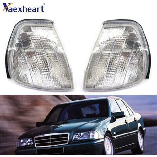 Car Left Right Clear Turn Signal Led Lamps Mirror Corner Lights For Mercedes Benz C Class W202 1994-2000 2028261143 2028261243