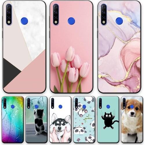 For Tecno Camon 12 Case Soft Silicone Bumper For Tecno Camon 12 Phone Back Cover For Tecno Camon 12 6.52 inch TPU flower Case