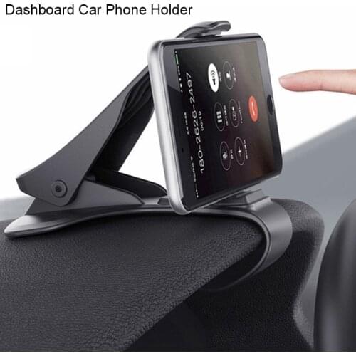 Car Dashboard Phone Holder 360 Navigation for Universal Mobile Phone Clip Fold Black Car Phone Holder Stand Bracket for iPhone 7