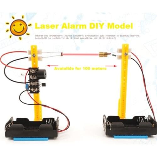 DIY STEM infrared ray alarm Toys ultrared rays alarms model Children Physical Scientific Learning aid Educational Toy kids gifts