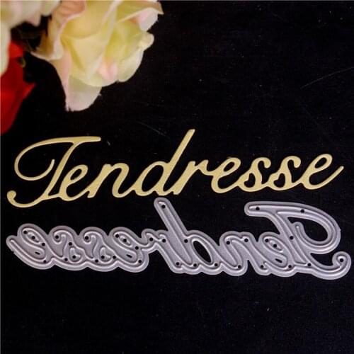 French word Metal Cutting Dies for Diy Scrapbooking Die Cut New Cuts for Paper Card Making Craft Embossing I love you