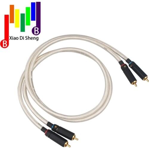 HIFI Signature version Stereo Pair RCA Cable High-performance Premium Hi-Fi Audio 2rca to 2rca Interconnect Cable Silver-plated