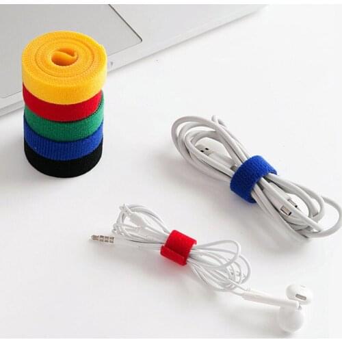 1.5 Meters Cable Ties Power Wire Loop Tape Multifunction Polyester Nylon Straps Fastener Reusable Tape Cable Organizer U2