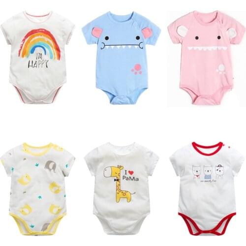 Summer Newborn Baby Rompers Boys Girls Infant Clothes Lovely Cartoon Jumpsuit for Kids