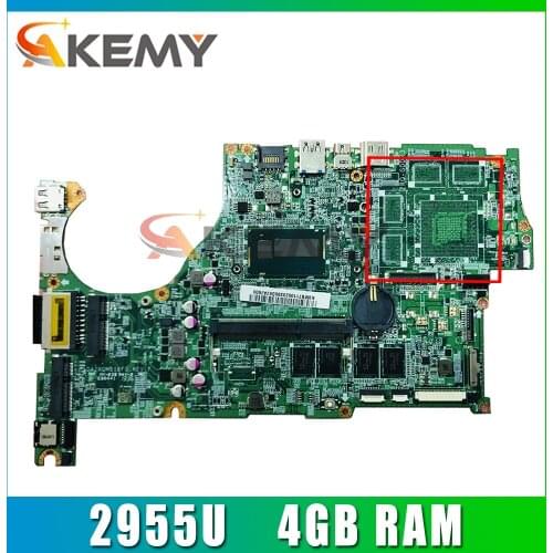 Akemy Laptop motherboard For ACER Aspire V5-573P V5-473G Celeron 2955U Mainboard DAZRQMB18F0 WIth 4GB RAM DDR3