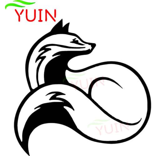 Cunning Fox Pattern Art Decals Fashion Body Window Decoration PVC Waterproof Sunscreen Car Sticker Black/white/red/laser/silver