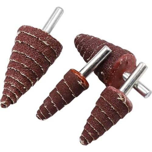 6mm Shank Cone Sandpaper Grinding Head 15/20/25/30mm Sandpaper Flap Wheels Polishing Sanding Tools Polishing Abrasive Tool