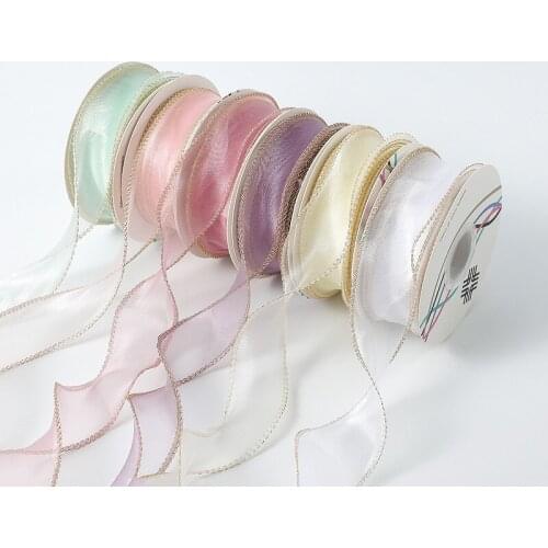 PEANDIM Fishtail Yarn Flower Bouquet Packaging Supplies DIY Bow Hair Accessories Wedding Party Decor Wrapping Lace Ribbons