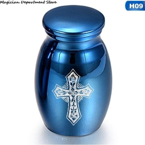 Blue Ashes Jar Love Pet Text Storage Box Cross Bird Dog Memorial Collection Box With Lid For Puppy And Kitten