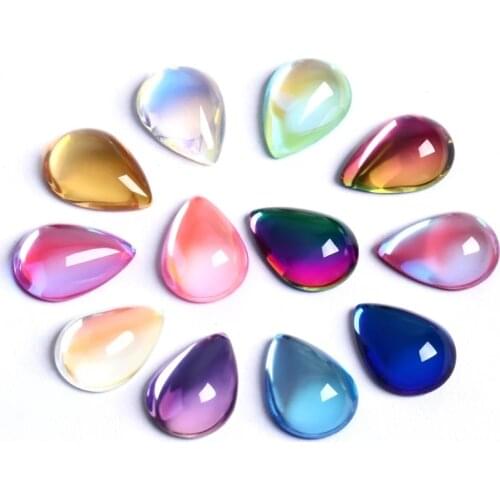 XiChuan 10PSC Drop Flatback Loosing Rhinestones Glue On Rhinestone Glass Crystal For DIY cloth Nail Accessories Jewelry Making
