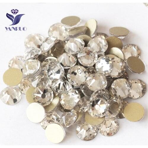 YANRUO 2088NoHF All Sizes Crystal Clear Non Hotfix Glass Strass Glue Stick DIY Craft Gems Flat Back Rhinestones On Nails