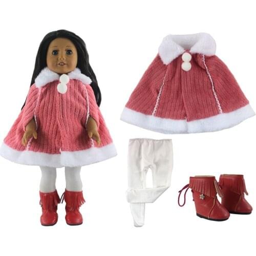1 set Doll Costume dress clothes outfit Princess skirt for 18 inch American Doll+Shoes+Tights L7