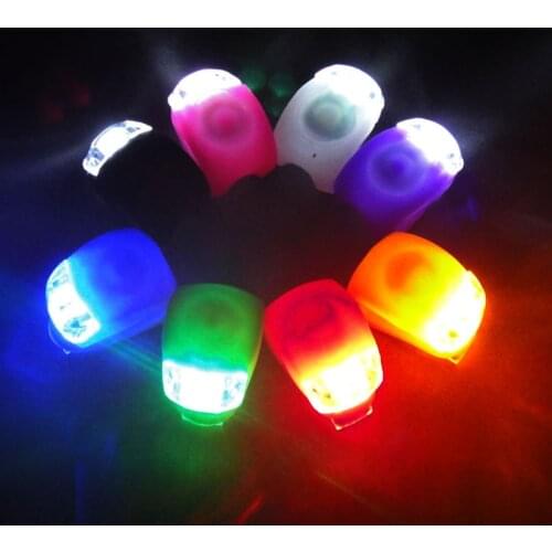 1Pc Bicycle Light Cycling Mtb Silicone Decoration Led Light Mountain Bike Flashlight Lamp Waterproof Tail Light Bike Accessories