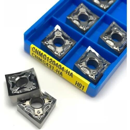 10PCS CNMG120404 HA H01 CNMG 120404 Aluminum cutter blade Insert Cutting Tool turning tool CNC TooL