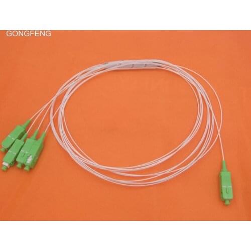 10pcs NEW Steel Tube 1x4 Differential Mini Blockless SC/APC Connector 1*4 Fiber Optic PLC Splitter Wire harness Wholesale