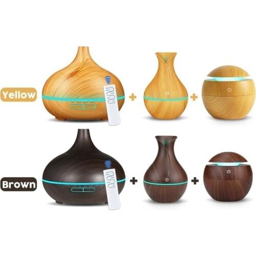 3Pcs Elegant Essential Oil Aroma Diffuser and Air Humidifier Purifier Set - for Home/Yoga/Office/Spa - Large Capacity