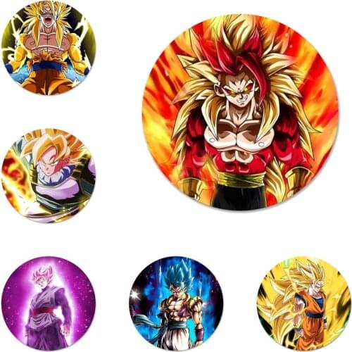 58mm Super Saiya Son Goku Anime Badge Brooch Pin Accessories For Clothes Backpack Decoration gift
