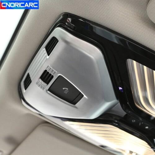Car Styling Front Reading Lights Decorative Frame Cover Trim For BMW 3 Series G20 G28 2020 Interior Carbon Fiber Color Sticker