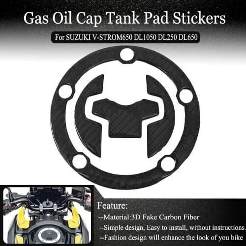 Gasoline Cap Sticker For SUZUKI V-STROM650 DL1050 DL250 DL650 DL 250/650/1050 Motorcycle Carbon Fiber Fuel Tank Pad Decals Cover