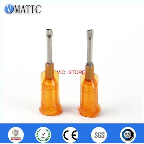 Free Shipping 100Pcs/Bag 15G Flat Liquid Dispensing Tips Glue Dispenser Needle 1/2 Inch