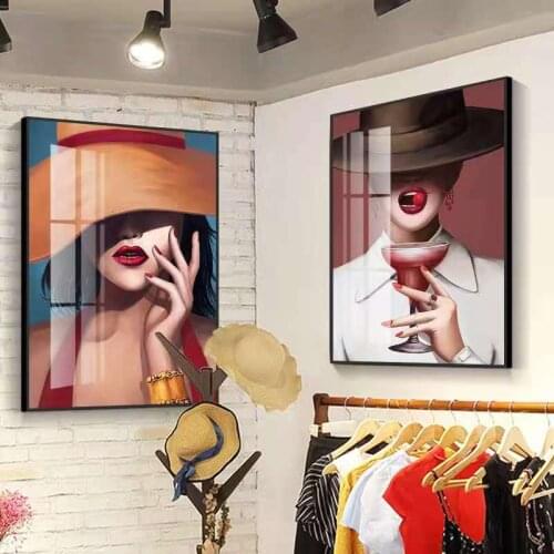 Living Room Decoration Painting Modern Minimalist Fashion Woman Hanging Painting Character Beauty Bedroom Porch Painting