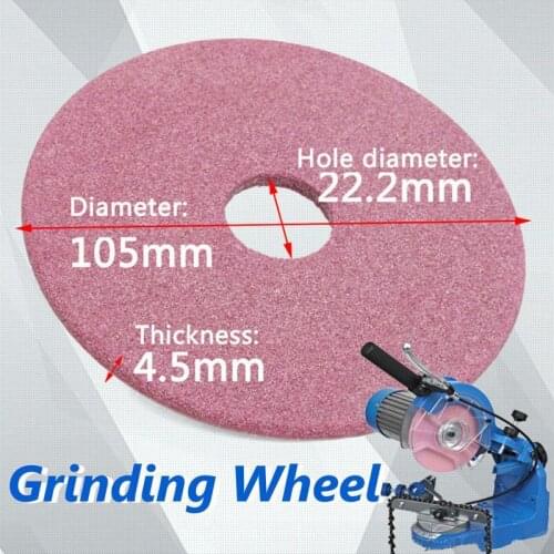 Electric Chainsaw Sharpener Diamond Grinding Wheel Non-Woven Ceramic 105mm For Chainsaw Sharpener 3/8" & 404 Chain