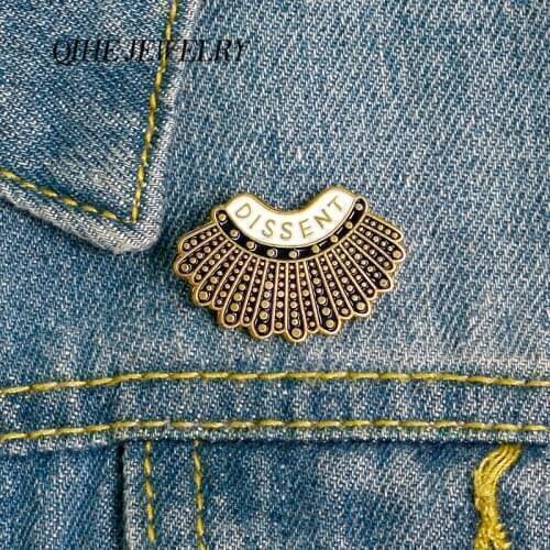 QIHE JEWELRY Pleated Skirt Shape Pins Power Girl Enamel Pins Brooches Badges Denim Clothes Bag Pins Gifts for Friends