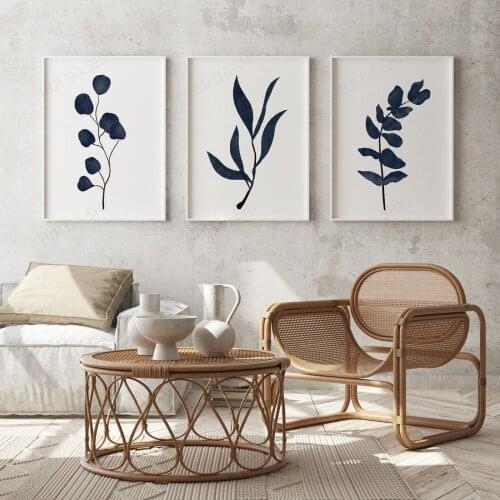 Blue Botanical Wall Art Prints, Wall Decor, Olive Leaf, Silver Dollar Gum, Eucalyptus Baby Blue, Wall Art, Home Decor, Room Deco