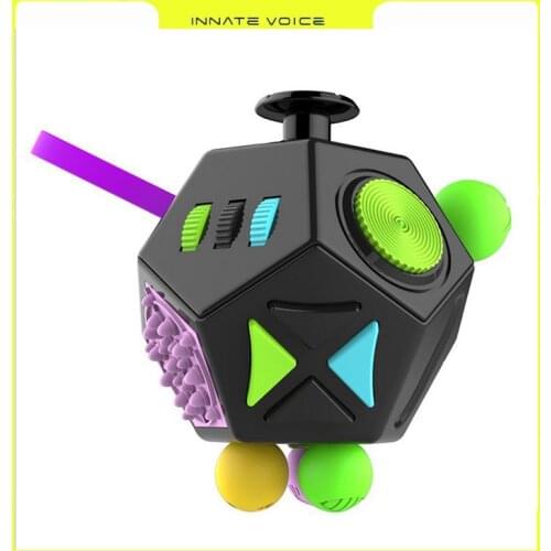 ZK50 fidget toys stress pop it Anxiety Relief Finger Toy 12-Sided Anti Stress Decompression Relieve Dice children/adult Fun Toy