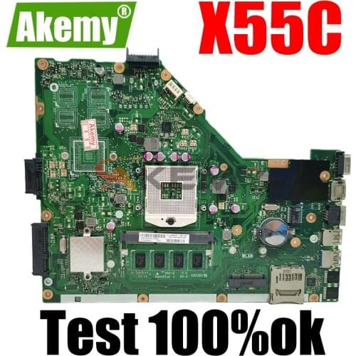 AKEMY X55C Laptop Motherboard For ASUS X55C Original Mainboard