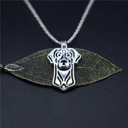 Elfin Trendy Doberman Pinscher Necklaces Gold Color Silver Color Dog Jewellery Doberman Pendant Necklaces Women Men Jewellery