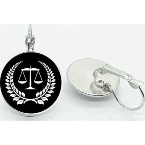 New Fashion Judge Golden Balance Judge Messenger Ladies Glamour Earrings High Quality Glass Earrings Ladies Gifts