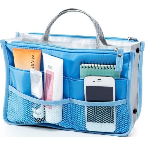 Charm in Hand 2018 New Nylon Multifunction Makeup Bag Organizer Women Cosmetic Cases Travel Bag Lady Cosmetic Bag