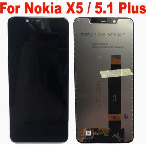 New 5.8" For Nokia X5 LCD Display Touch Screen Digitizer Full Assembly Replacement Parts For Nokia 5.1 Plus TA-1109 TA-1099