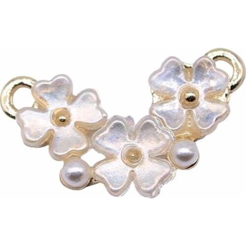 WYSIWYG 10pcs 12x18mm KC Gold Color Flowers Charms Pendant For Jewelry Making Earring Making Accessories