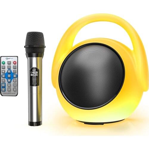 Portable Karaoke Machine 30W Bluetooth Speaker with Wireless Microphone & Colorful Lights for Home Outdoor Party