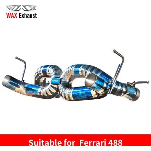 Professional titanium exhaust pipe for Ferrari 488 pista coupe exhaust wtih tips