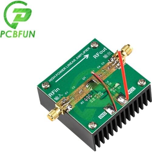 RF2126 RF Power Amplifier 400MHZ-2700MHZ Broadband 2.4GHZ 1W WIFI Bluetooth Ham Radio Amplifier with Heatsink