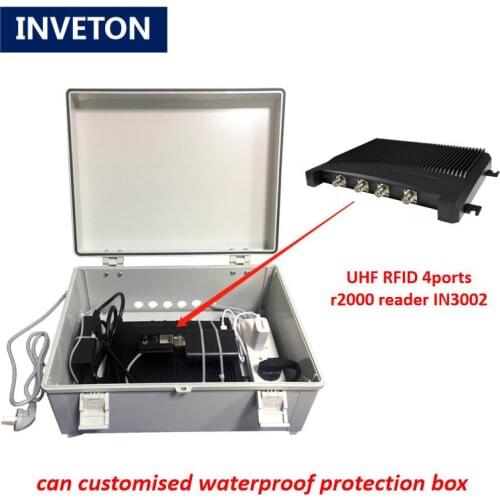 Impinj R2000 4ports UHF RFID Reader Work with 4pcs Mat/Side Antenna+USB Reader 10m Cable for Sports Timing Race System